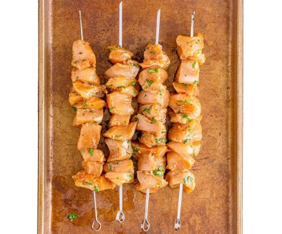 3 Skewers Marinated Chicken Breast Herbs 300g For Sale