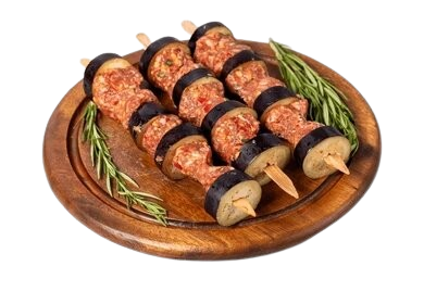 3 Skewers Lamb Kabab With Eggplant 300g Online now