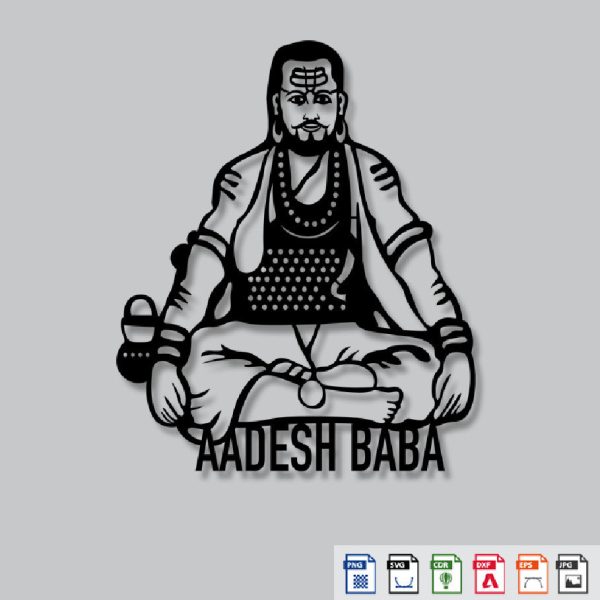 2D Modern Art Aadesh BaBa Laser cutting Online