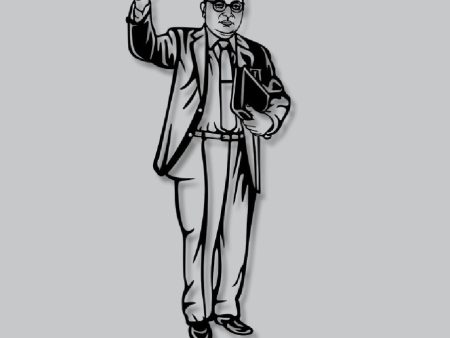 2D Modern Art Babasaheb Ambedkar Laser Cutting Discount