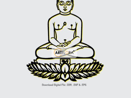 2D Modern Art Bhagwan Mahavir Swami Hot on Sale