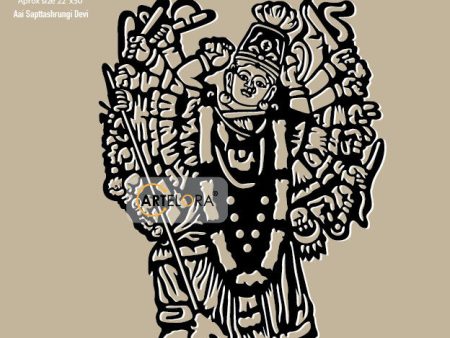 2D Modern Art Aai Sapttashrungi Devi Hot on Sale