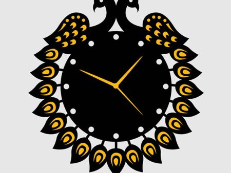 Wall Clock Round Peacock Online Sale