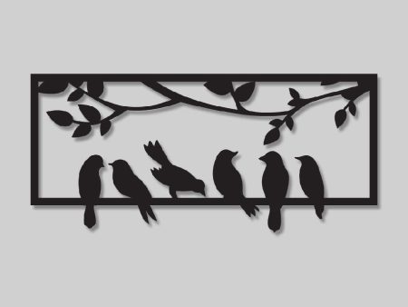 2D Modern Art Bird Laser Cutting Design Cheap