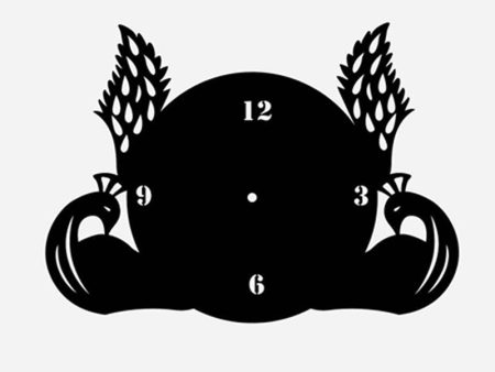 Wall Clock Peacock Feather For Cheap