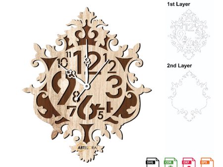 Wall Clock Two Layer Clock Cheap